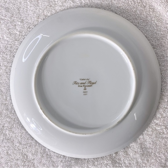 Vintage Fitz and Floyd Calla Lily Fine Porcelain Side Plates X4 - Picture 12 of 12